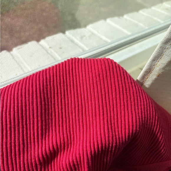 Red Ribbed Kids One Piece - Picture 5 of 5